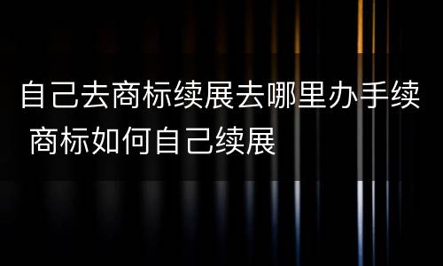 自己去商标续展去哪里办手续 商标如何自己续展