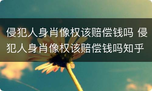 侵犯人身肖像权该赔偿钱吗 侵犯人身肖像权该赔偿钱吗知乎
