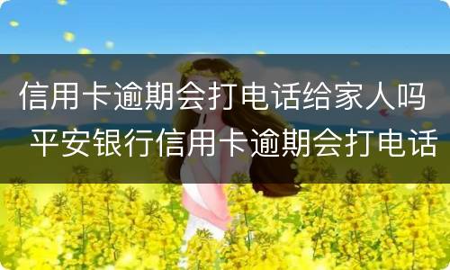 信用卡逾期会打电话给家人吗 平安银行信用卡逾期会打电话给家人吗
