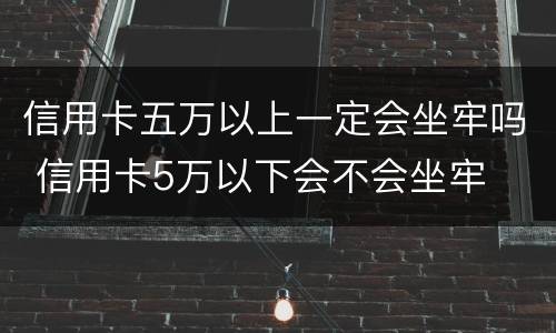 信用卡五万以上一定会坐牢吗 信用卡5万以下会不会坐牢