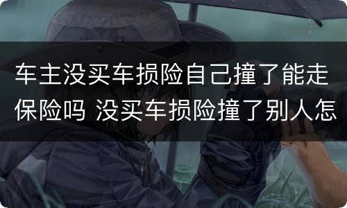 车主没买车损险自己撞了能走保险吗 没买车损险撞了别人怎么办