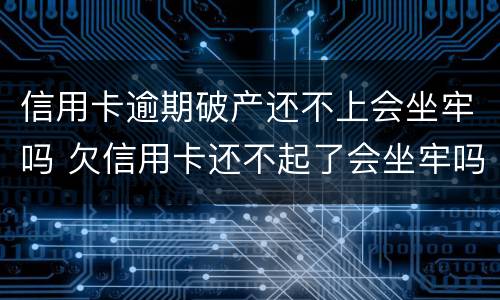 信用卡逾期破产还不上会坐牢吗 欠信用卡还不起了会坐牢吗