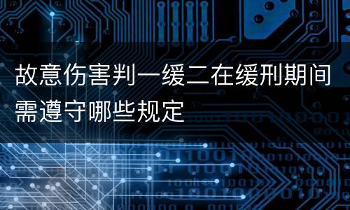 故意伤害判一缓二在缓刑期间需遵守哪些规定