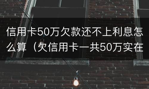 信用卡50万欠款还不上利息怎么算（欠信用卡一共50万实在还不上）