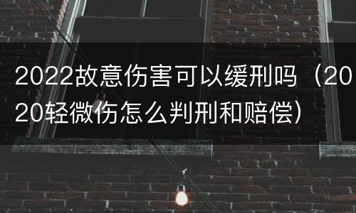 2022故意伤害可以缓刑吗（2020轻微伤怎么判刑和赔偿）