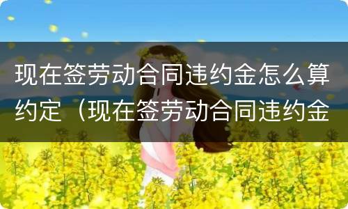 现在签劳动合同违约金怎么算约定（现在签劳动合同违约金怎么算约定赔偿）