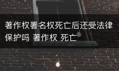 著作权署名权死亡后还受法律保护吗 著作权 死亡