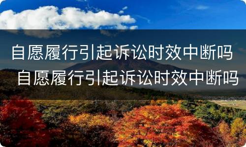 自愿履行引起诉讼时效中断吗 自愿履行引起诉讼时效中断吗怎么办