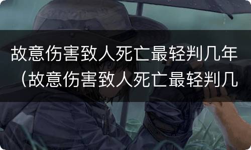 故意伤害致人死亡最轻判几年（故意伤害致人死亡最轻判几年刑）