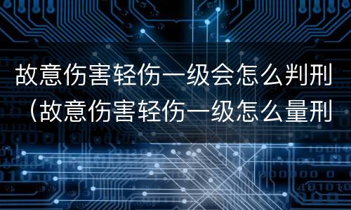 故意伤害轻伤一级会怎么判刑（故意伤害轻伤一级怎么量刑）