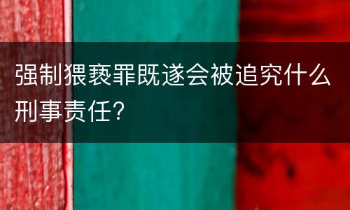 强制猥亵罪既遂会被追究什么刑事责任?