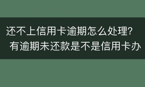 还不上信用卡逾期怎么处理？ 有逾期未还款是不是信用卡办不了