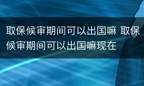 取保候审期间可以出国嘛 取保候审期间可以出国嘛现在