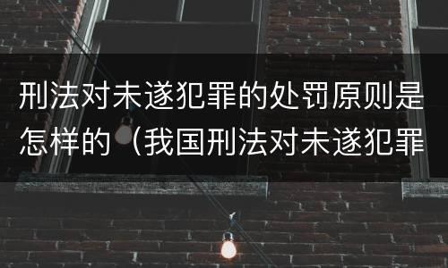 刑法对未遂犯罪的处罚原则是怎样的（我国刑法对未遂犯罪的处罚原则是）