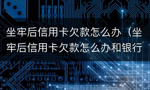 坐牢后信用卡欠款怎么办（坐牢后信用卡欠款怎么办和银行如何沟通）
