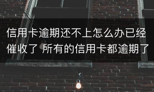 信用卡逾期还不上怎么办已经催收了 所有的信用卡都逾期了还不上,怎么办