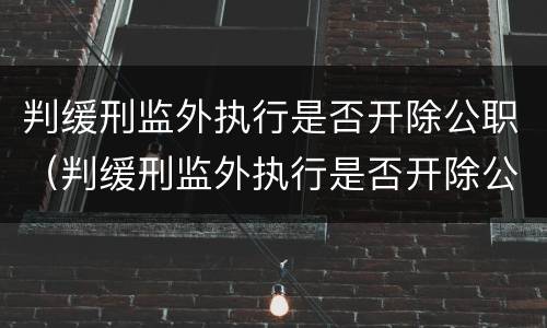 判缓刑监外执行是否开除公职（判缓刑监外执行是否开除公职了）