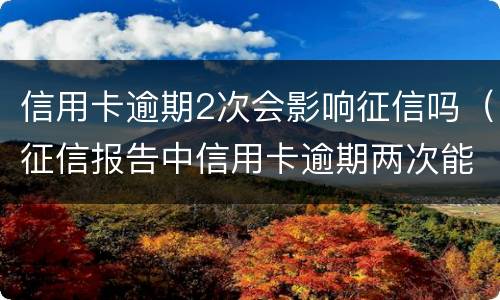 信用卡逾期2次会影响征信吗（征信报告中信用卡逾期两次能贷款吗）