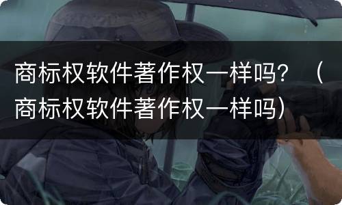 商标权软件著作权一样吗？（商标权软件著作权一样吗）