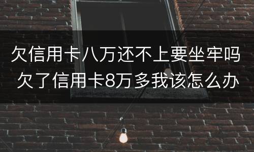 欠信用卡八万还不上要坐牢吗 欠了信用卡8万多我该怎么办啊?感觉快疯了