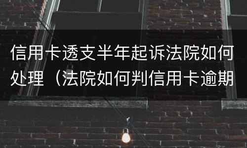 信用卡透支半年起诉法院如何处理（法院如何判信用卡逾期）