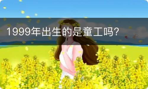 1999年出生的是童工吗?