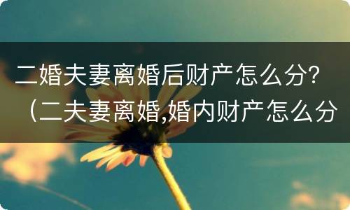 二婚夫妻离婚后财产怎么分？（二夫妻离婚,婚内财产怎么分）