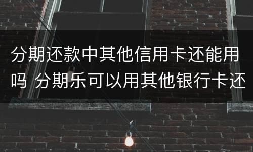分期还款中其他信用卡还能用吗 分期乐可以用其他银行卡还款吗