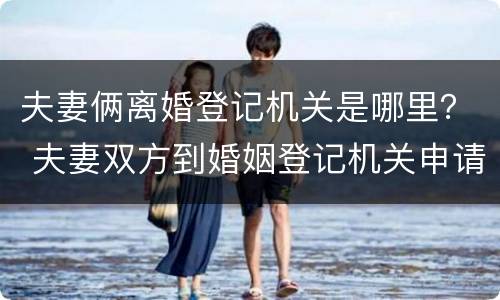 夫妻俩离婚登记机关是哪里？ 夫妻双方到婚姻登记机关申请离婚,不需要查明