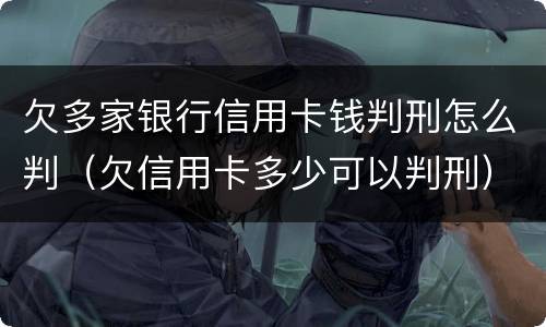 欠多家银行信用卡钱判刑怎么判（欠信用卡多少可以判刑）