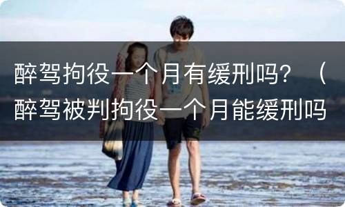 醉驾拘役一个月有缓刑吗？（醉驾被判拘役一个月能缓刑吗）