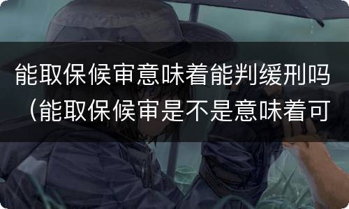 能取保候审意味着能判缓刑吗（能取保候审是不是意味着可以判缓刑）