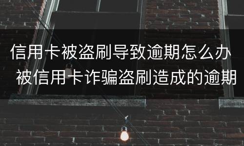 信用卡被盗刷导致逾期怎么办 被信用卡诈骗盗刷造成的逾期
