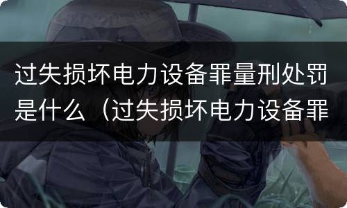 过失损坏电力设备罪量刑处罚是什么（过失损坏电力设备罪量刑处罚是什么标准）