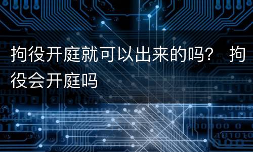 拘役开庭就可以出来的吗？ 拘役会开庭吗