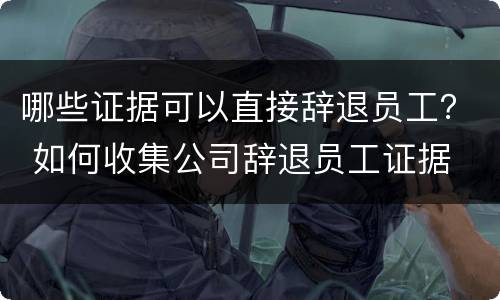 哪些证据可以直接辞退员工？ 如何收集公司辞退员工证据