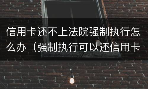 信用卡还不上法院强制执行怎么办（强制执行可以还信用卡吗）