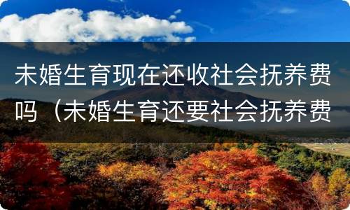 未婚生育现在还收社会抚养费吗（未婚生育还要社会抚养费吗）