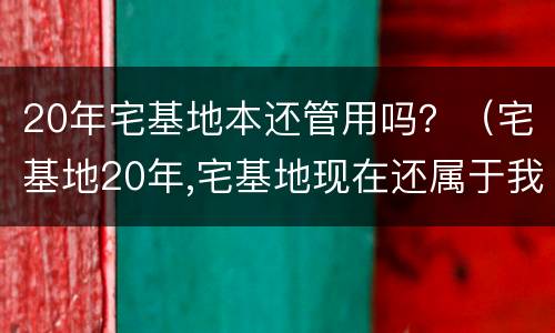 20年宅基地本还管用吗？（宅基地20年,宅基地现在还属于我家吗）