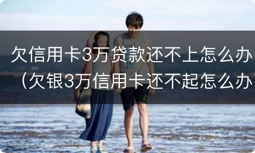 欠信用卡3万贷款还不上怎么办（欠银3万信用卡还不起怎么办）