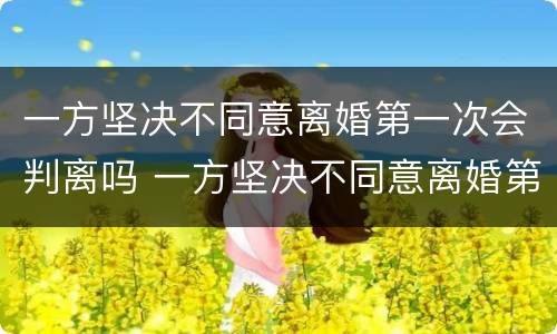 一方坚决不同意离婚第一次会判离吗 一方坚决不同意离婚第一次会判离吗