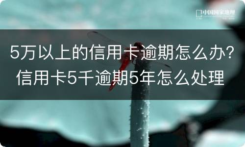 5万以上的信用卡逾期怎么办？ 信用卡5千逾期5年怎么处理