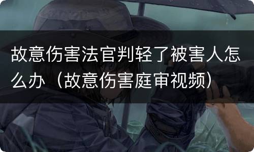 故意伤害法官判轻了被害人怎么办（故意伤害庭审视频）