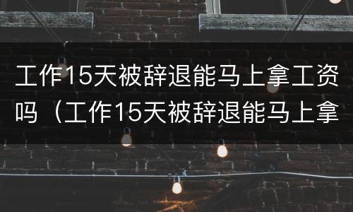 工作15天被辞退能马上拿工资吗（工作15天被辞退能马上拿工资吗合法吗）