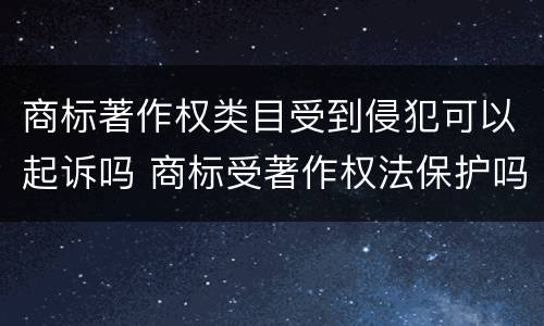 商标著作权类目受到侵犯可以起诉吗 商标受著作权法保护吗