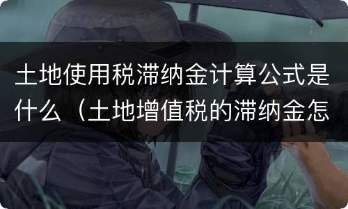 土地使用税滞纳金计算公式是什么（土地增值税的滞纳金怎么算）