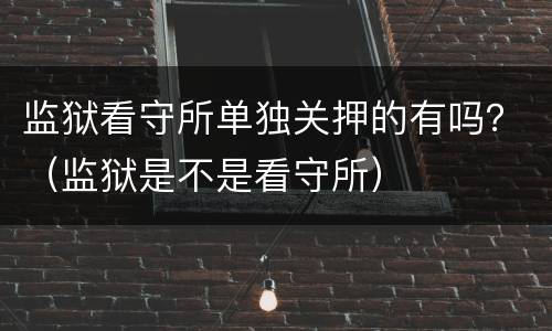 监狱看守所单独关押的有吗？（监狱是不是看守所）