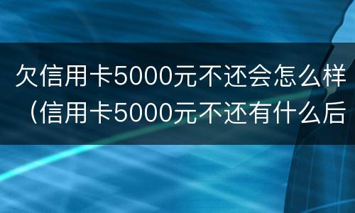 欠信用卡5000元不还会怎么样（信用卡5000元不还有什么后果）