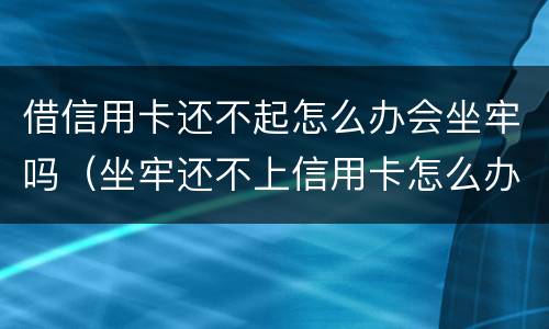 借信用卡还不起怎么办会坐牢吗（坐牢还不上信用卡怎么办）