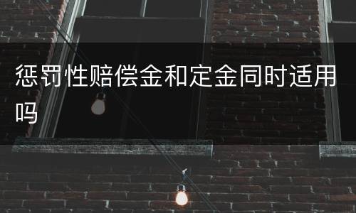 惩罚性赔偿金和定金同时适用吗
